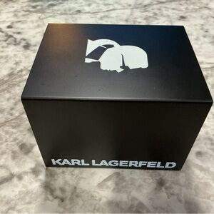 Karl Lagerfeld Metal Black Watch Box W/pillow